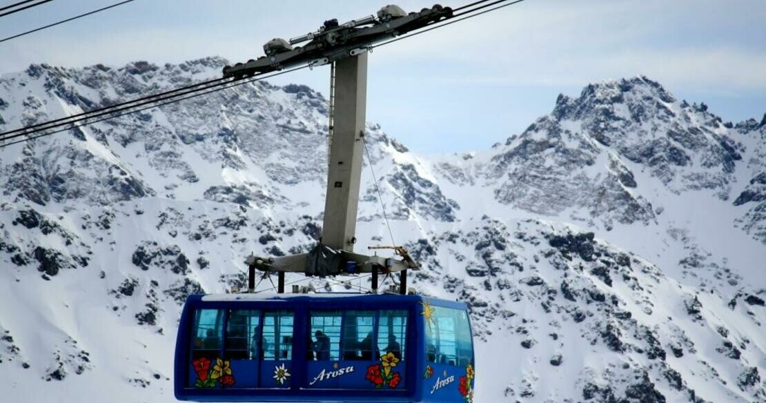 Arosa ski resort - cable car