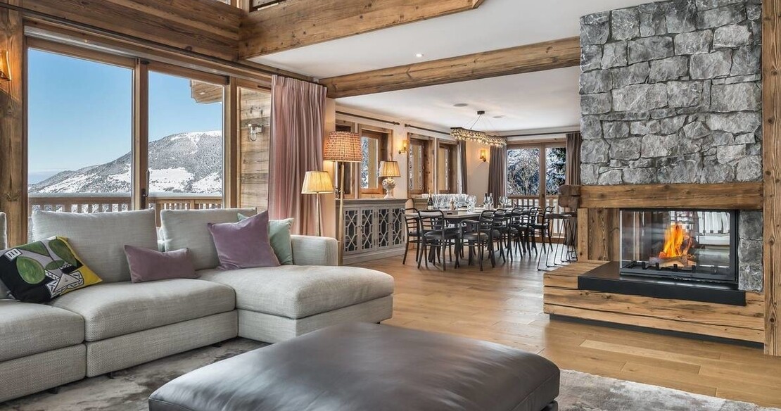 Chalet Libellule - Courchevel Moriond - fireplace